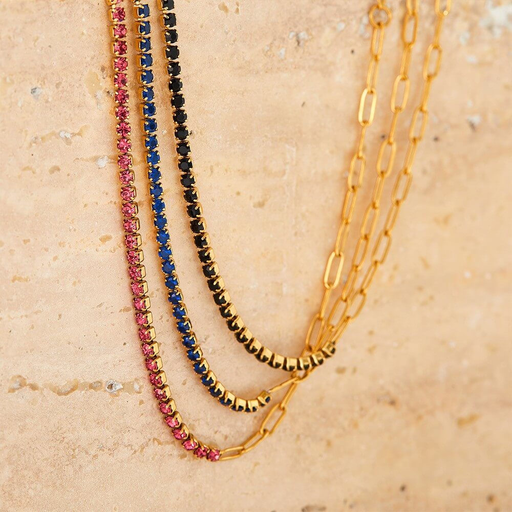 CELESTIAL GRID · STAINLESS STEEL ZIRCON BRACELET SERIES