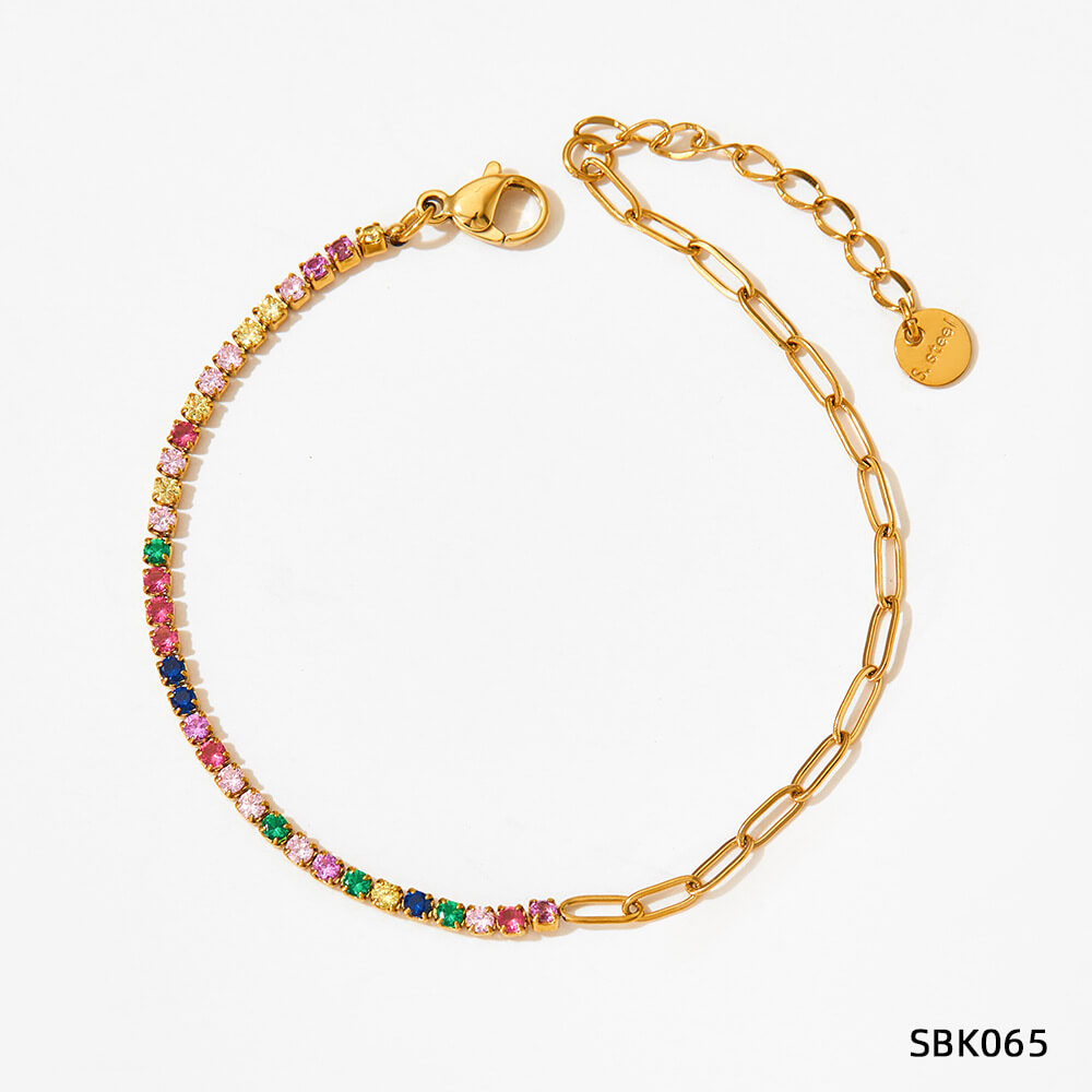 CELESTIAL GRID · STAINLESS STEEL ZIRCON BRACELET SERIES