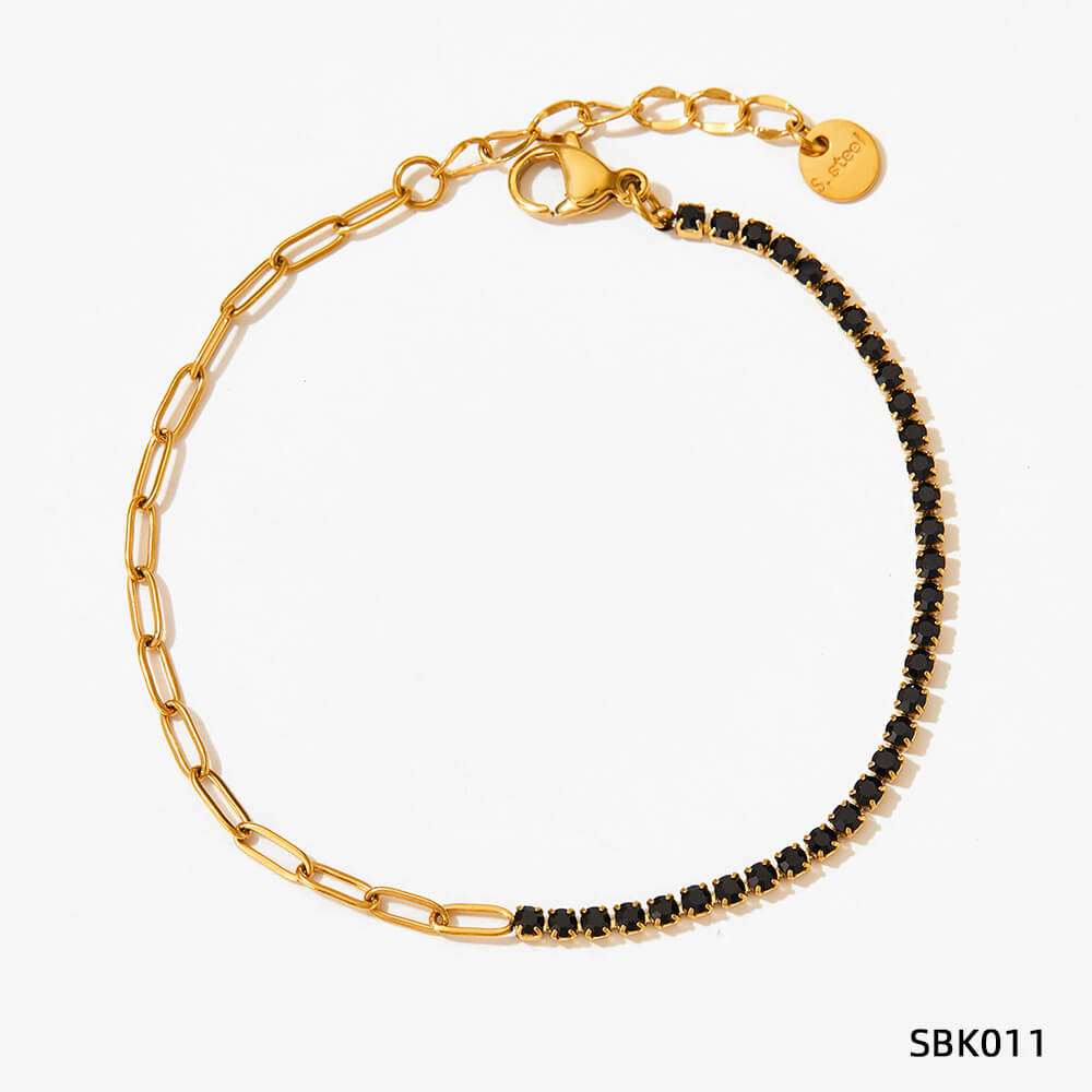 CELESTIAL GRID · STAINLESS STEEL ZIRCON BRACELET SERIES
